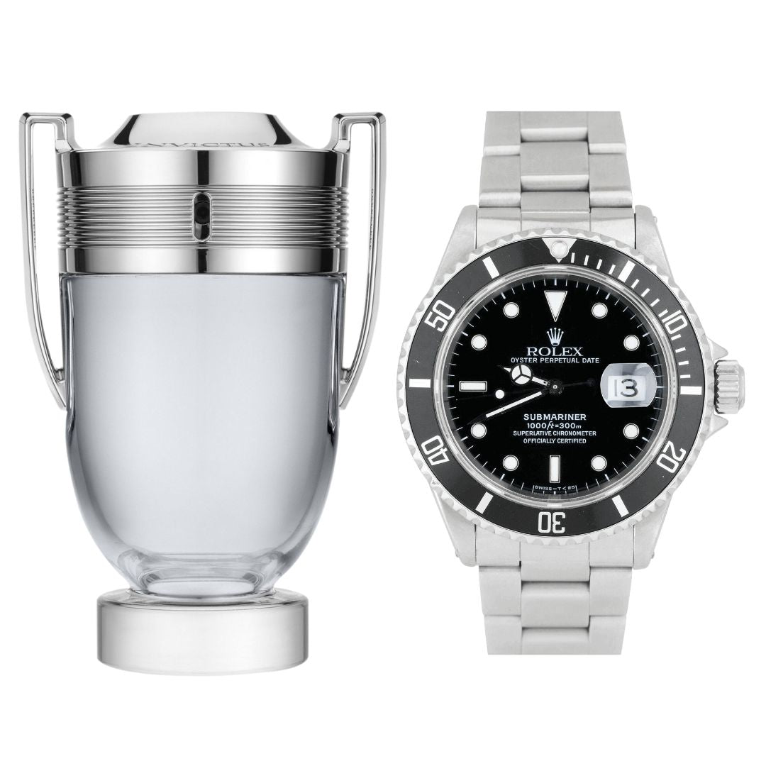 SUBMARINER ROLEX + PERFUME INVICTUS