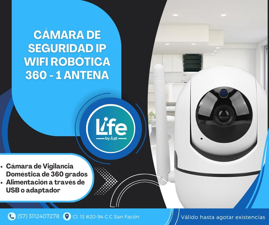 Cámara De Seguridad Ip Wifi Robótica 360